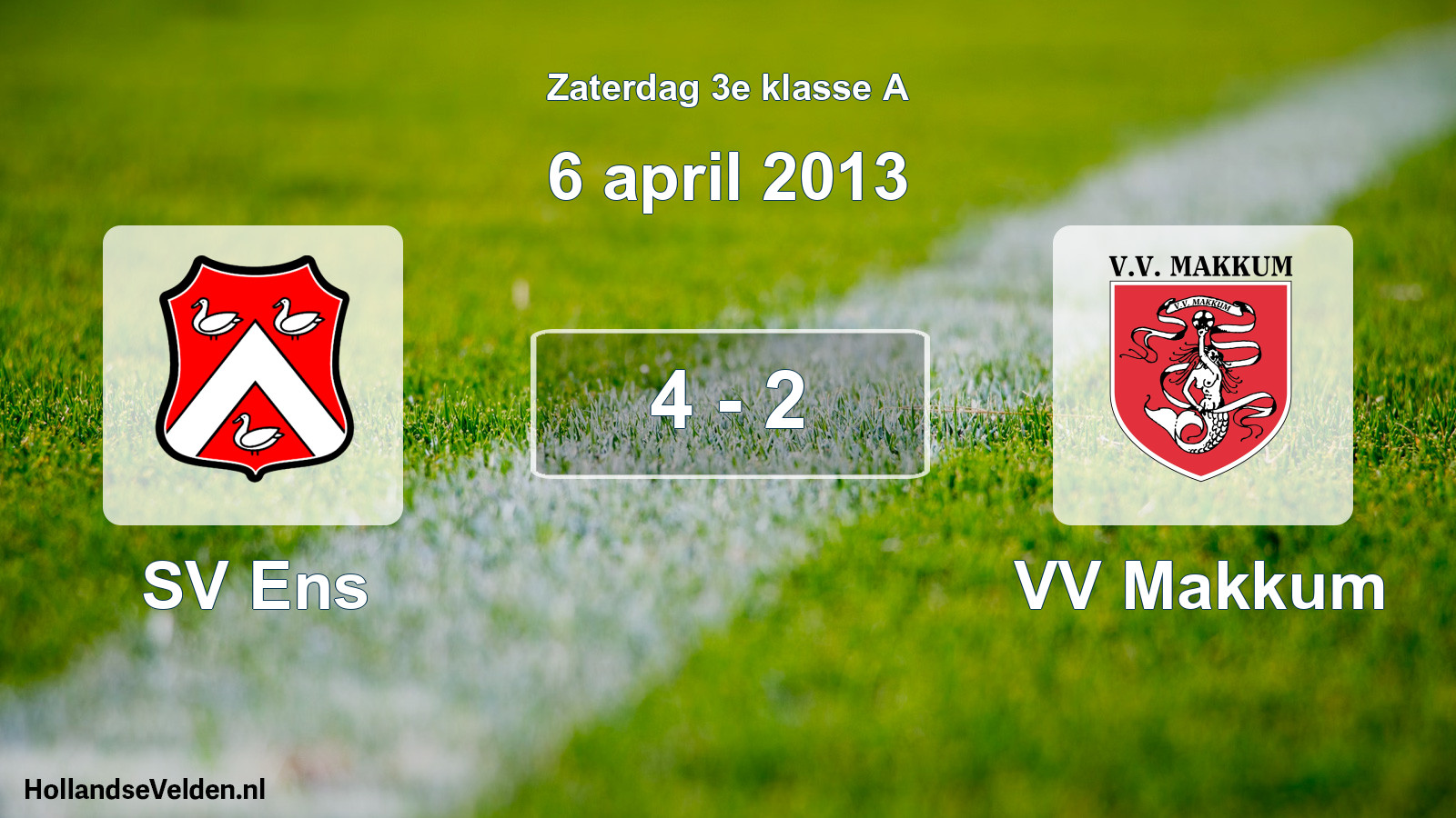 Total number of matches played: SV Ens - VV Makkum 4 - 2 (6 April 2013)