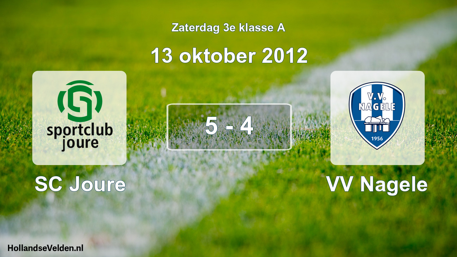Total number of matches played: SC Joure - VV Nagele 5 - 4 (13 October 2012)