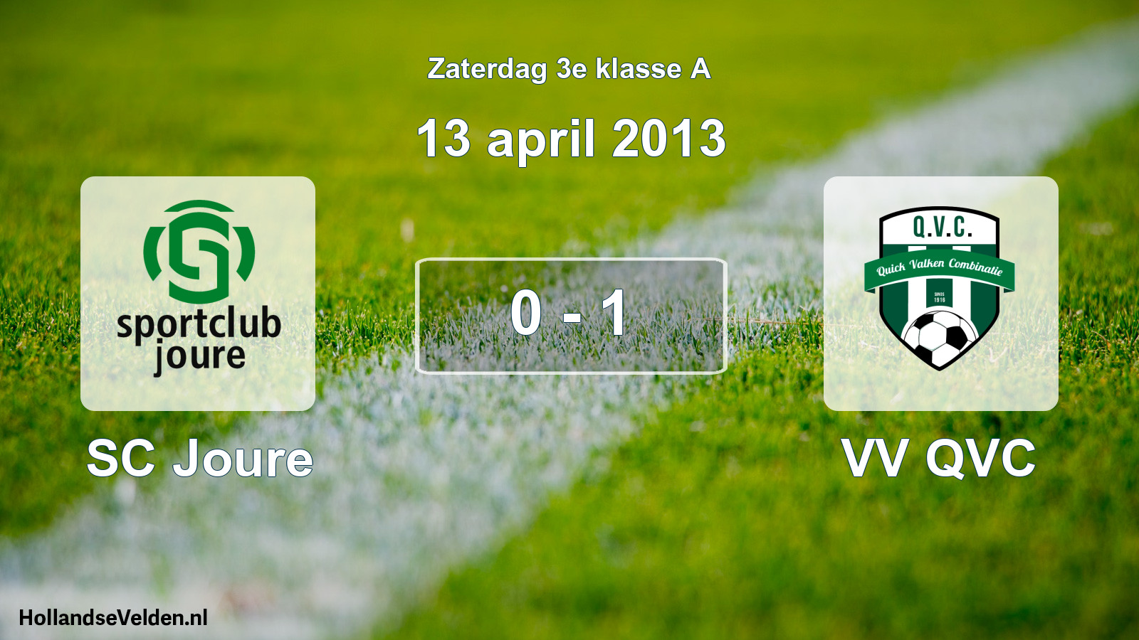 Total number of matches played: SC Joure - VV QVC 0 - 1 (13 April 2013)