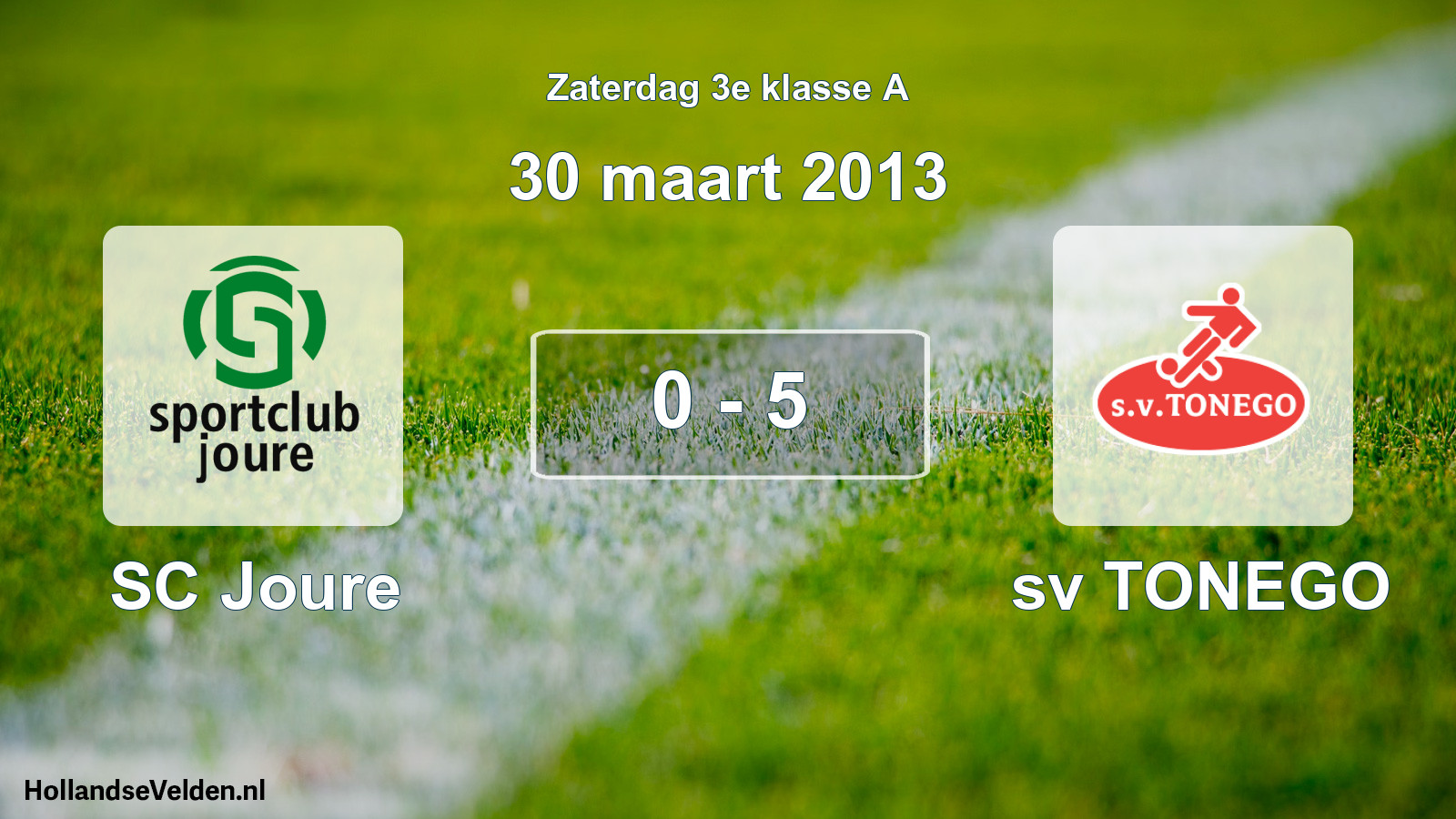 Total number of matches played: SC Joure - sv TONEGO 0 - 5 (30 March 2013)