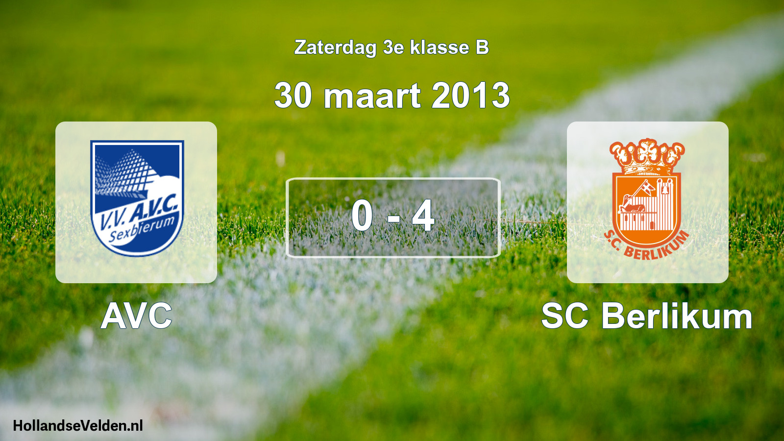 Total number of matches played: AVC - SC Berlikum 0 - 4 (30 March 2013)