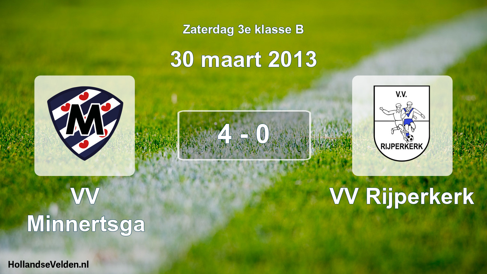 Total number of matches played: VV Minnertsga - VV Rijperkerk 4 - 0 (30 March 2013)
