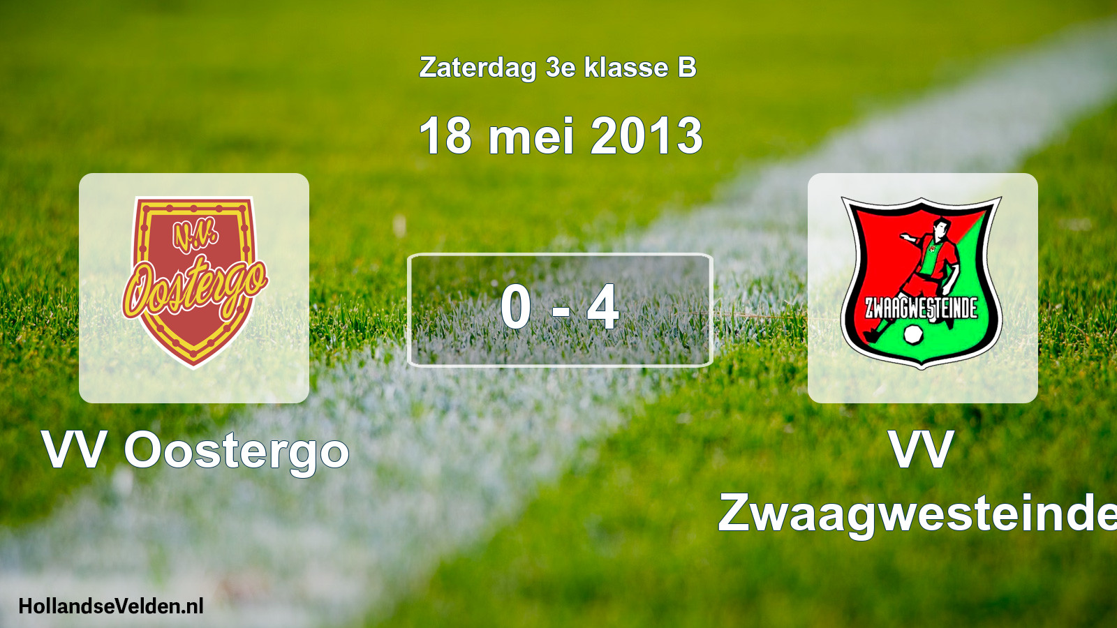 Total number of matches played: VV Oostergo - VV Zwaagwesteinde 0 - 4 (18 May 2013)