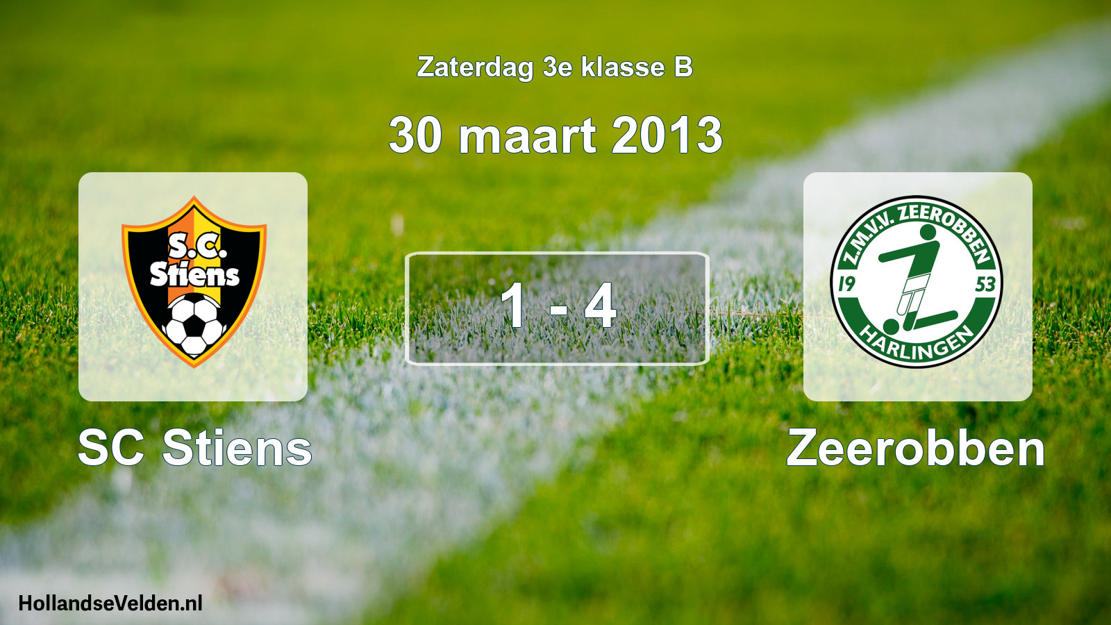 Total number of matches played: SC Stiens - Zeerobben 1 - 4 (30 March 2013)