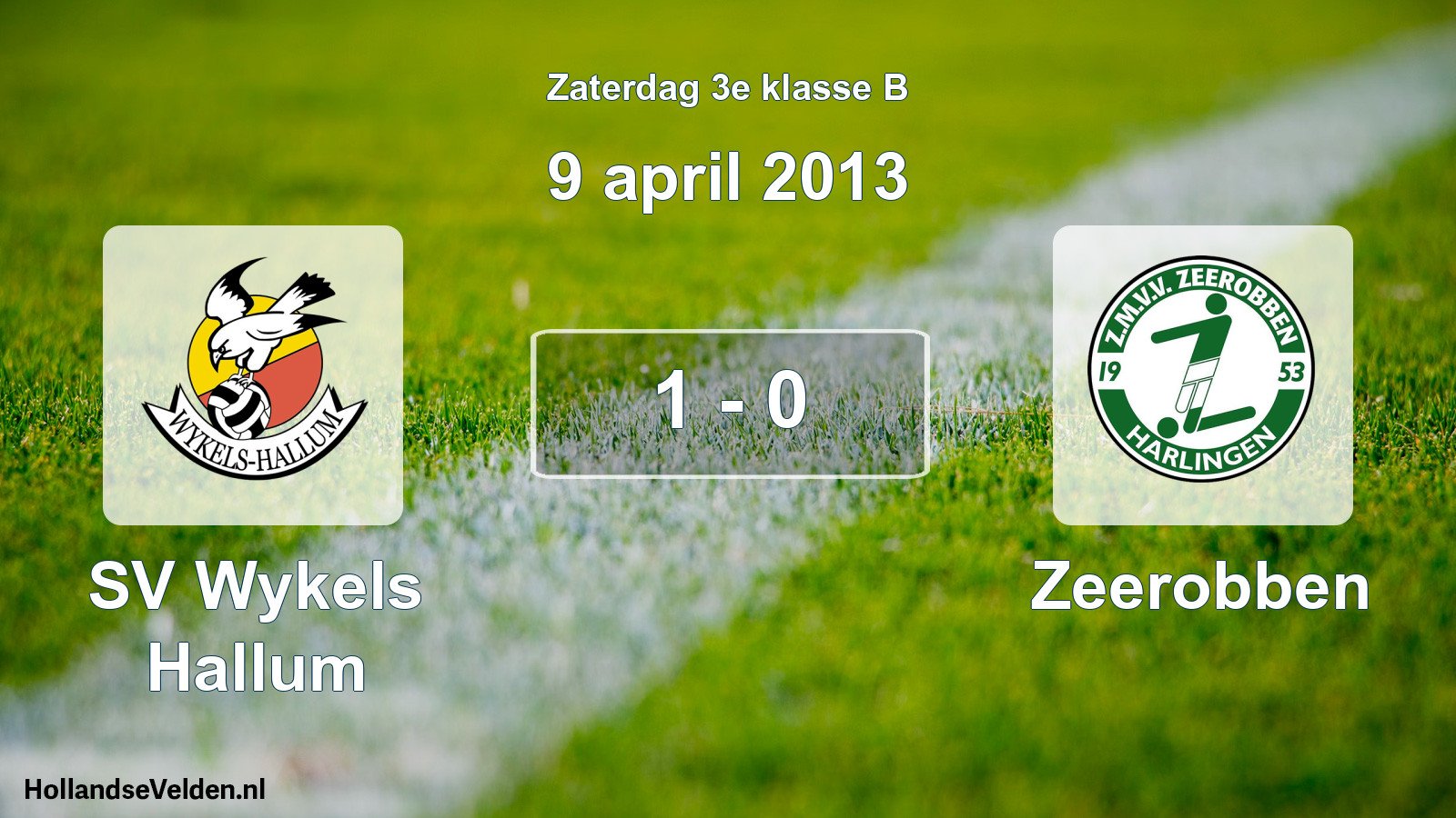 Total number of matches played: SV Wykels Hallum - Zeerobben 1 - 0 (9 April 2013)