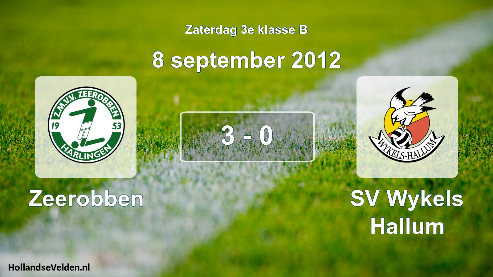 Total number of matches played: Zeerobben - SV Wykels Hallum 3 - 0 (8 September 2012)