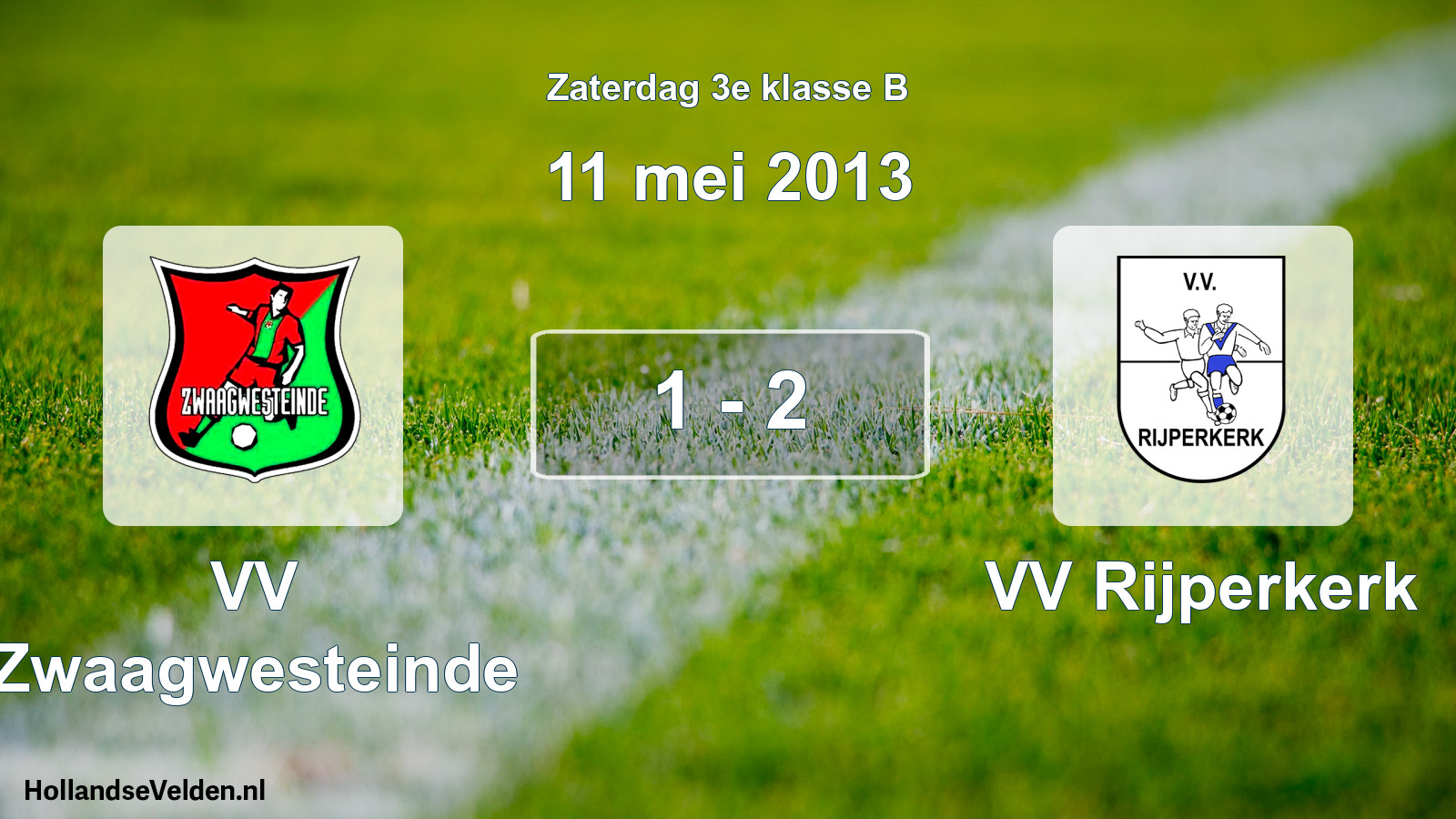 Total number of matches played: VV Zwaagwesteinde - VV Rijperkerk 1 - 2 (11 May 2013)