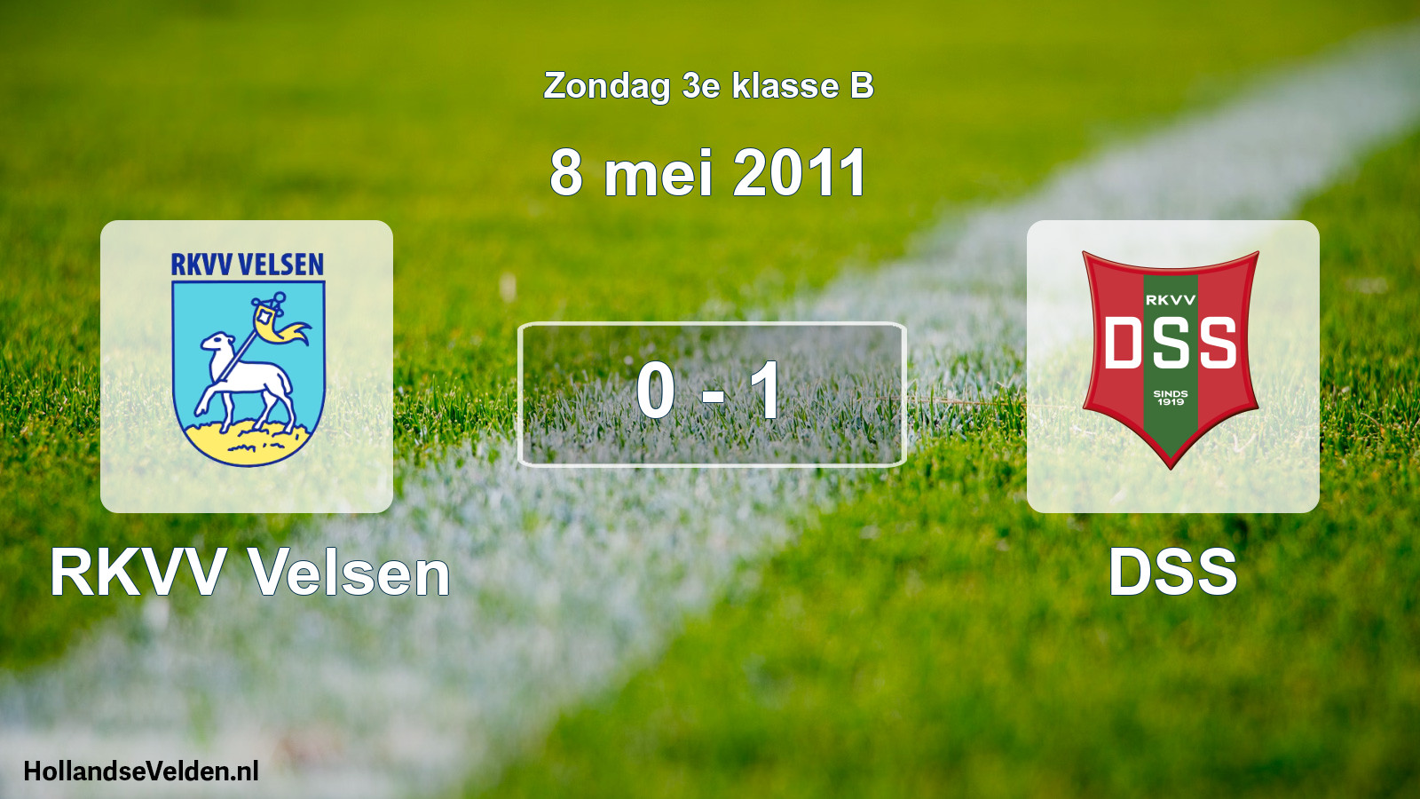 Total number of matches played: RKVV Velsen - DSS 0 - 1 (8 May 2011)