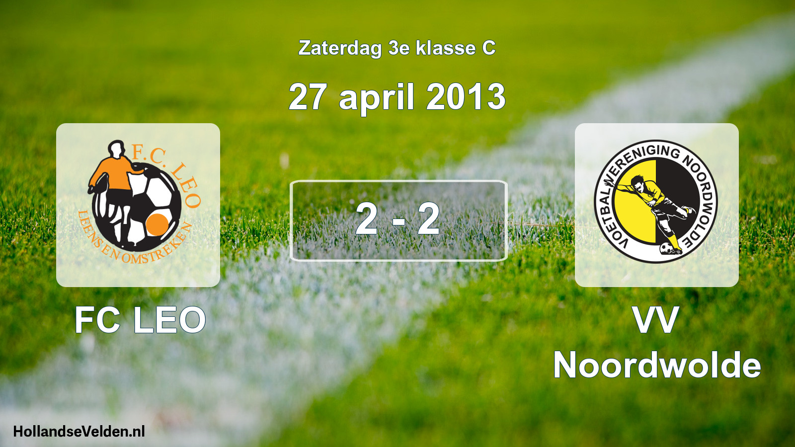 Total number of matches played: FC LEO - VV Noordwolde 2 - 2 (27 April 2013)