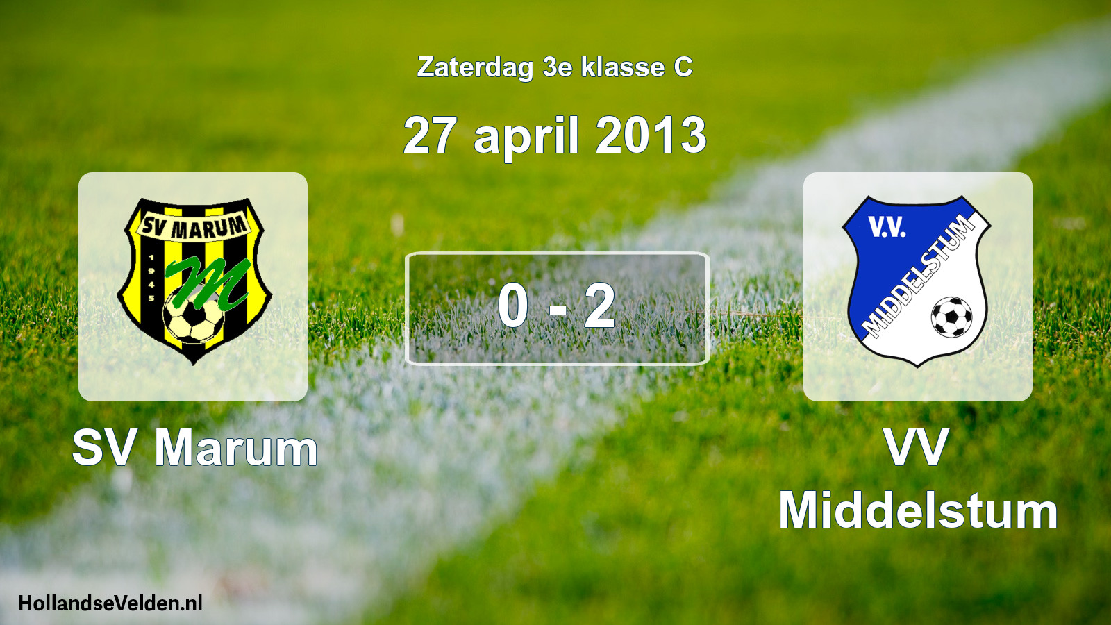 Total number of matches played: SV Marum - VV Middelstum 0 - 2 (27 April 2013)