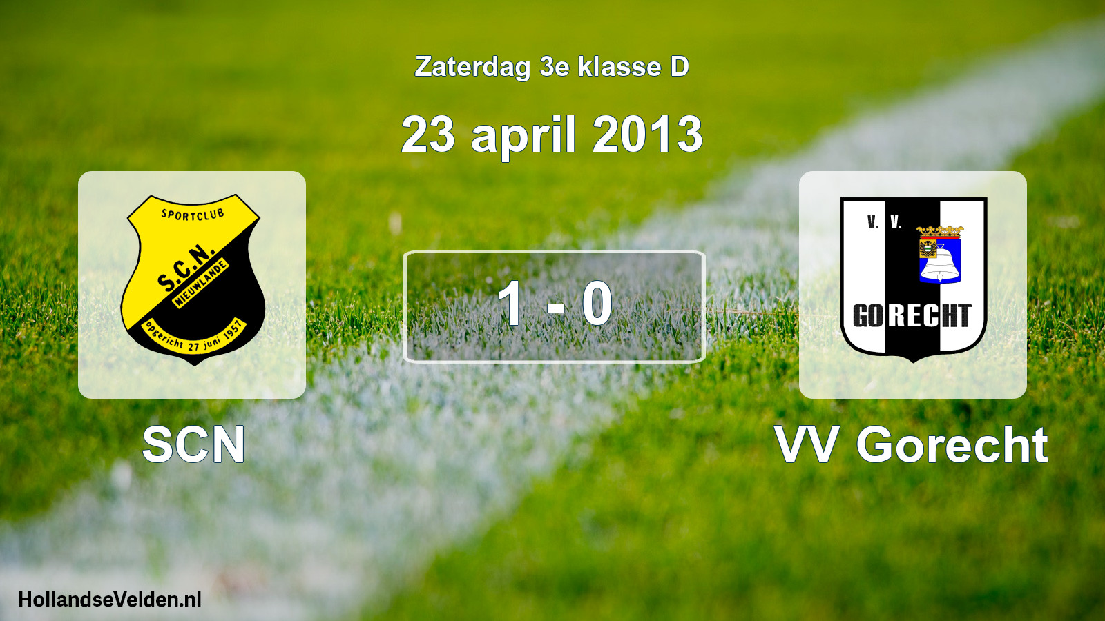 Total number of matches played: SCN - VV Gorecht 1 - 0 (23 April 2013)