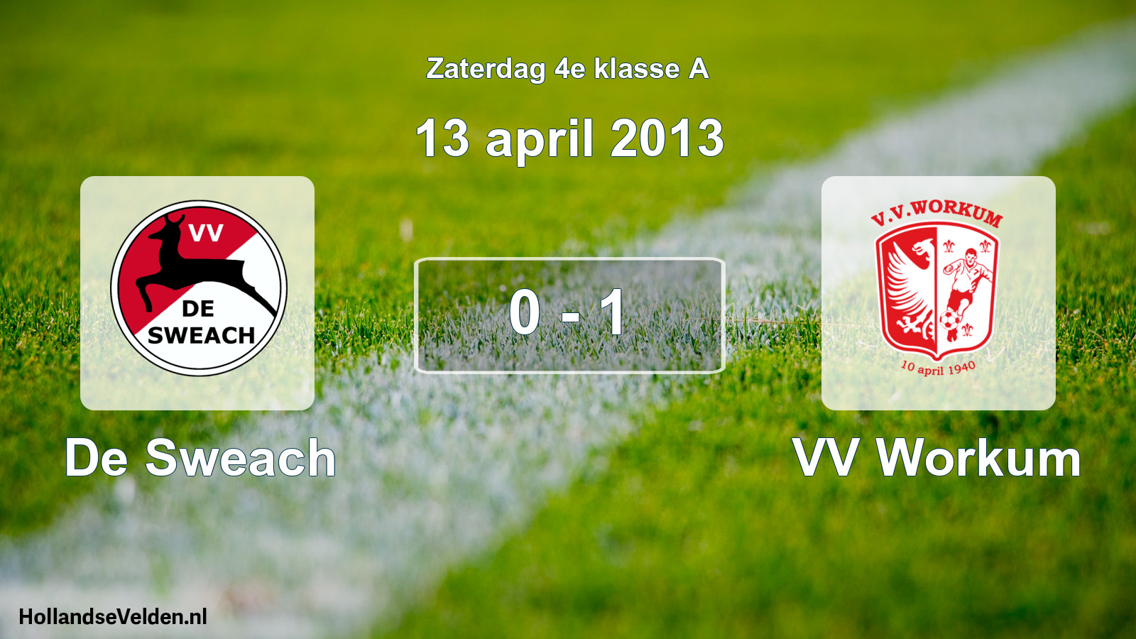 Total number of matches played: De Sweach - VV Workum 0 - 1 (13 April 2013)