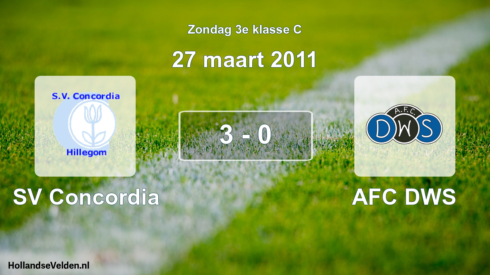 Total number of matches played: SV Concordia - AFC DWS 3 - 0 (27 March 2011)