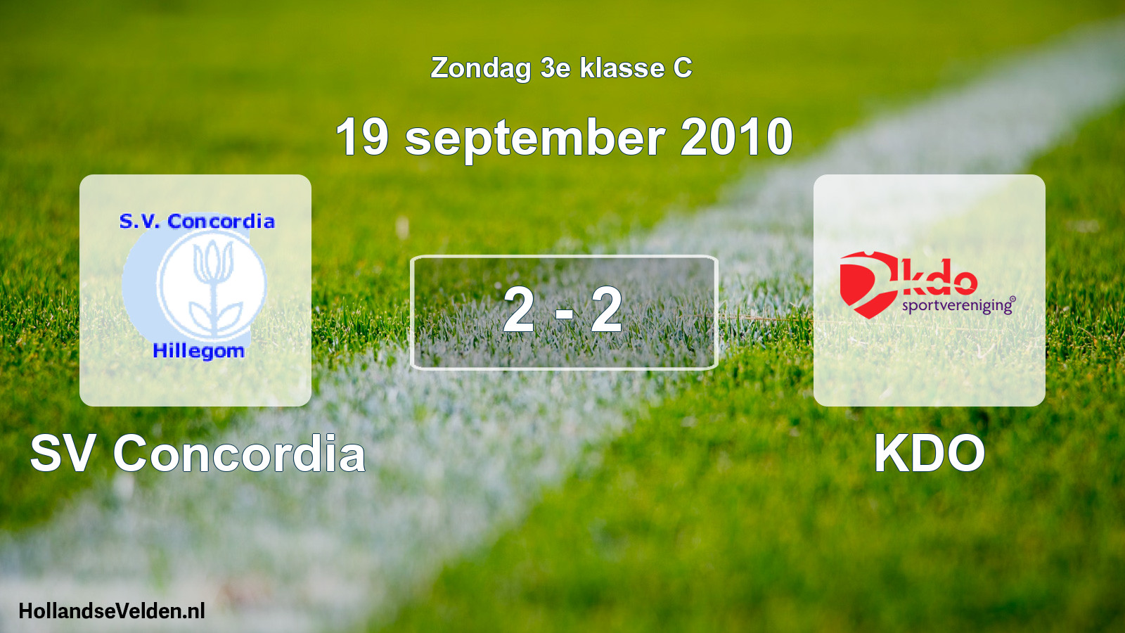 Total number of matches played: SV Concordia - KDO 2 - 2 (19 September 2010)