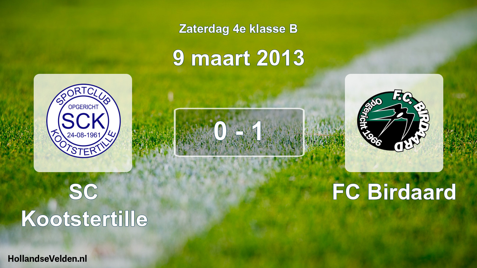 Total number of matches played: SC Kootstertille - FC Birdaard 0 - 1 (9 March 2013)
