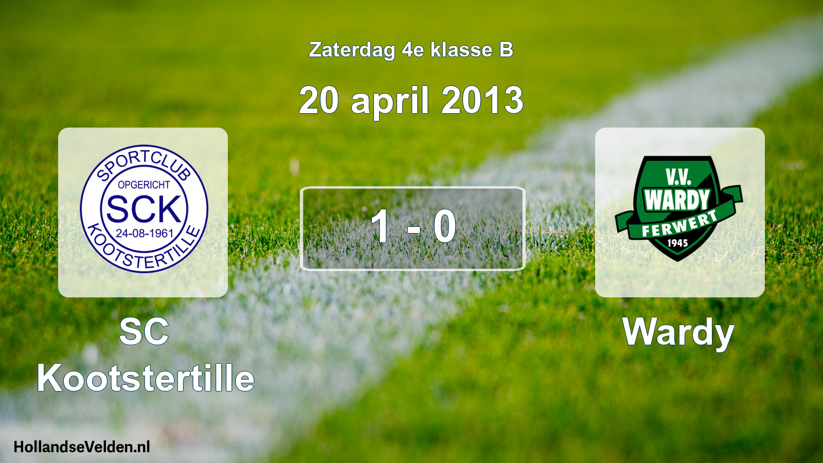 Total number of matches played: SC Kootstertille - Wardy 1 - 0 (20 April 2013)