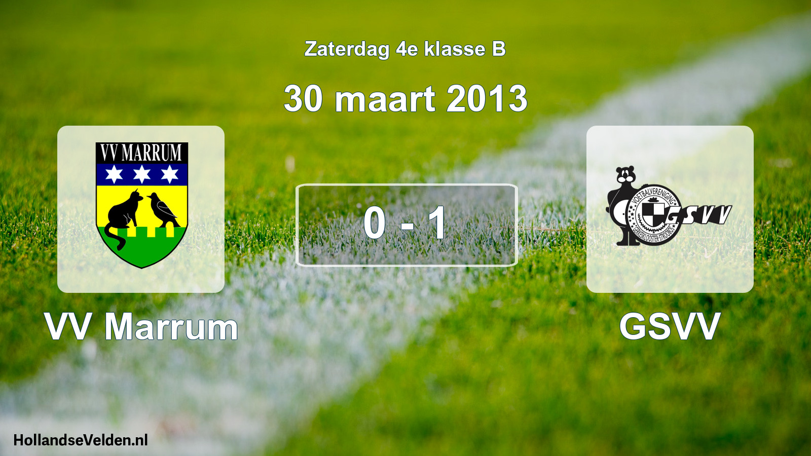 Total number of matches played: VV Marrum - GSVV 0 - 1 (30 March 2013)