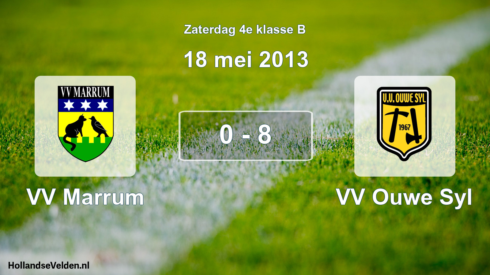 Total number of matches played: VV Marrum - VV Ouwe Syl 0 - 8 (18 May 2013)
