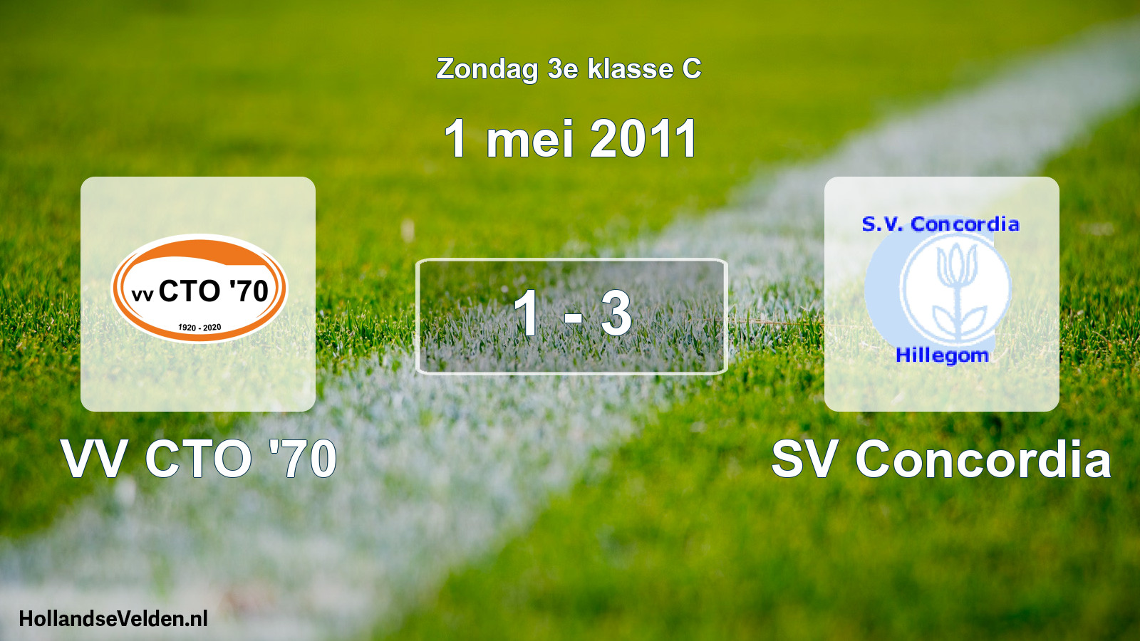 Total number of matches played: VV CTO '70 - SV Concordia 1 - 3 (1 May 2011)