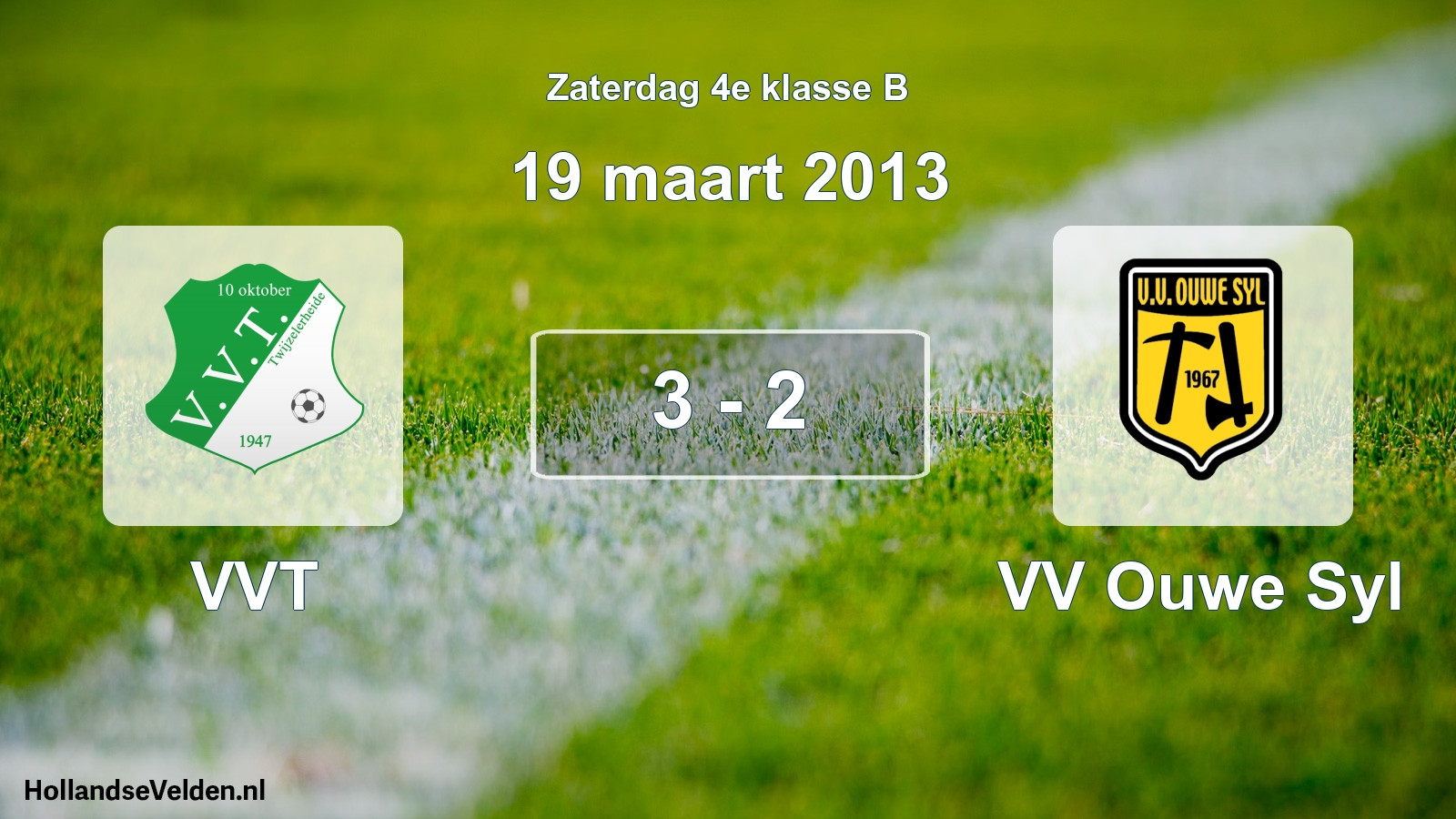 Total number of matches played: VVT - VV Ouwe Syl 3 - 2 (19 March 2013)