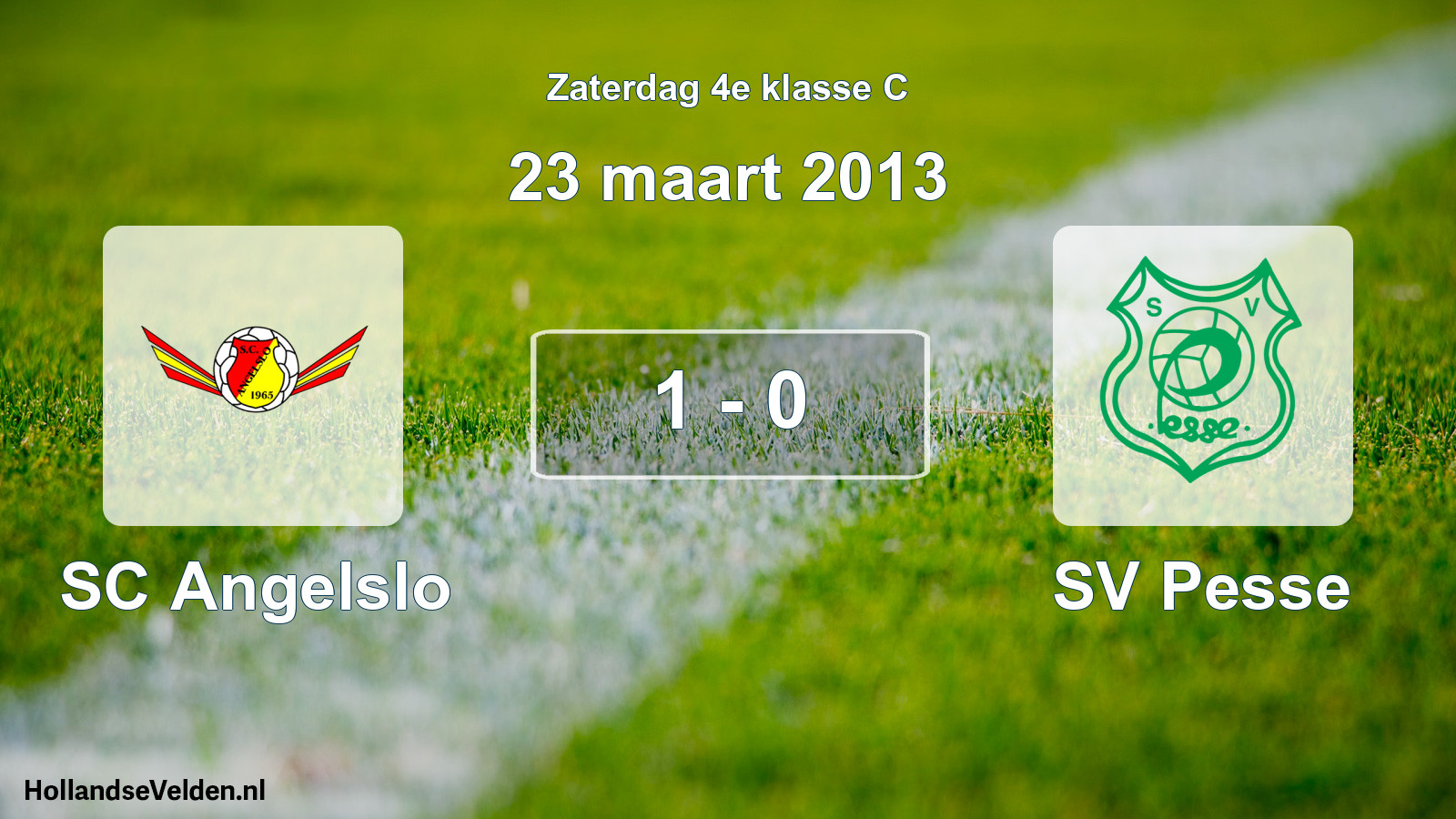 Total number of matches played: SC Angelslo - SV Pesse 1 - 0 (23 March 2013)
