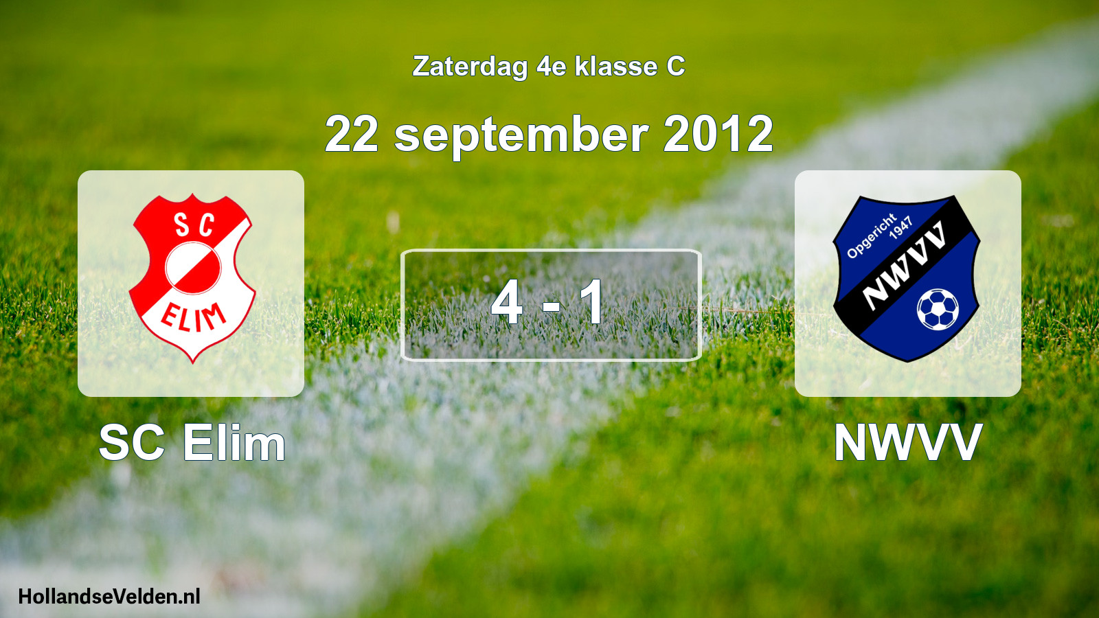 Total number of matches played: SC Elim - NWVV 4 - 1 (22 September 2012)