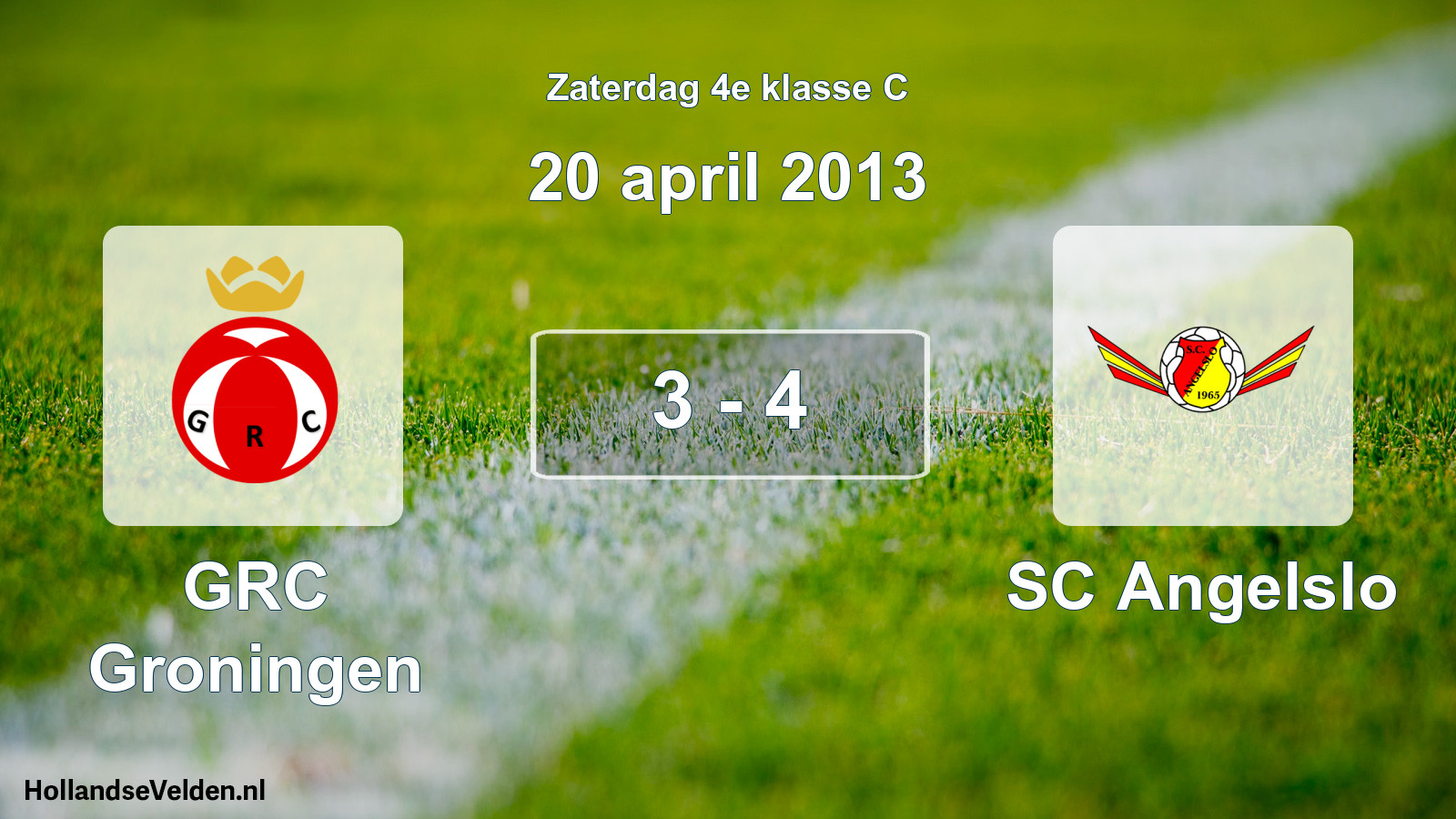 Total number of matches played: GRC Groningen - SC Angelslo 3 - 4 (20 April 2013)