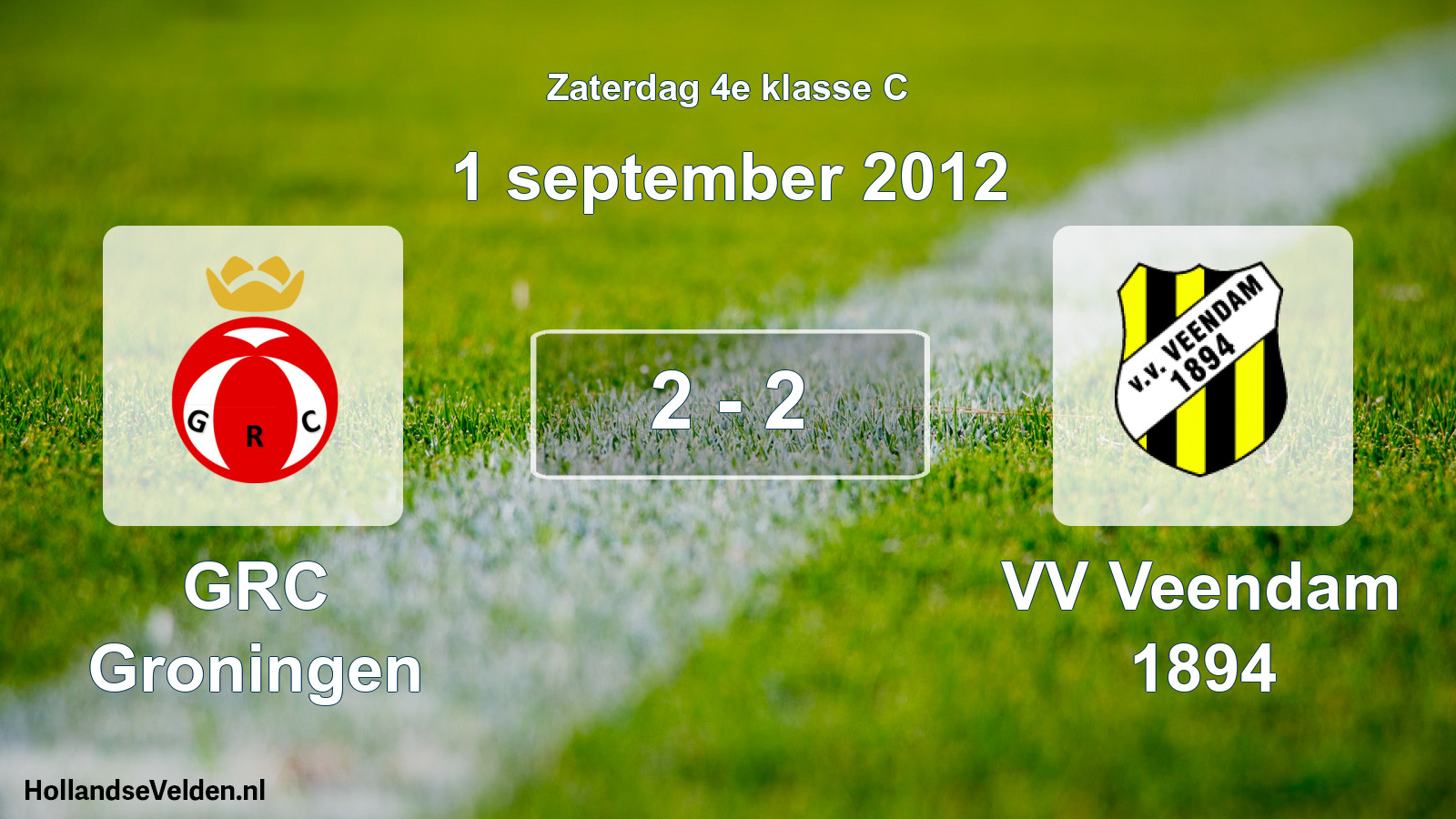 Total number of matches played: GRC Groningen - VV Veendam 1894 2 - 2 (1 September 2012)