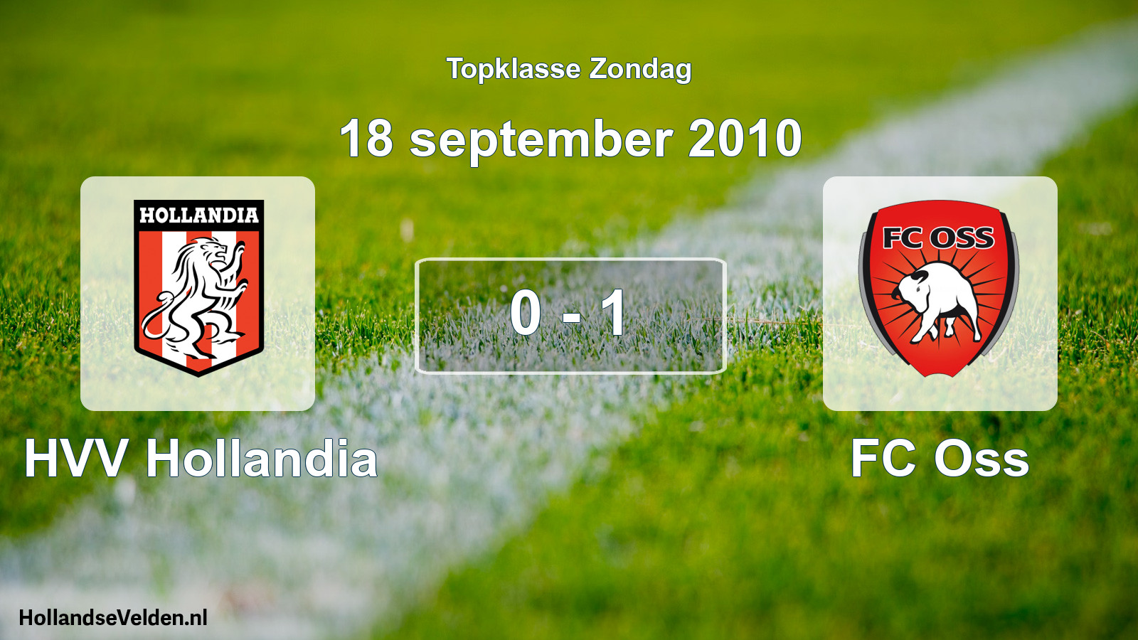 Gespeelde wedstrijd: HVV Hollandia - FC Oss 0 - 1 (18 september 2010)