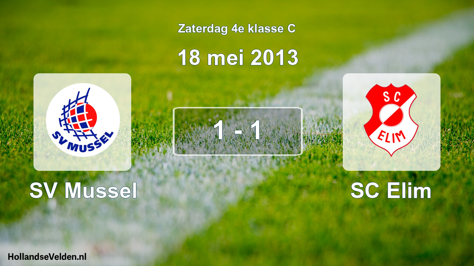 Total number of matches played: SV Mussel - SC Elim 1 - 1 (18 May 2013)
