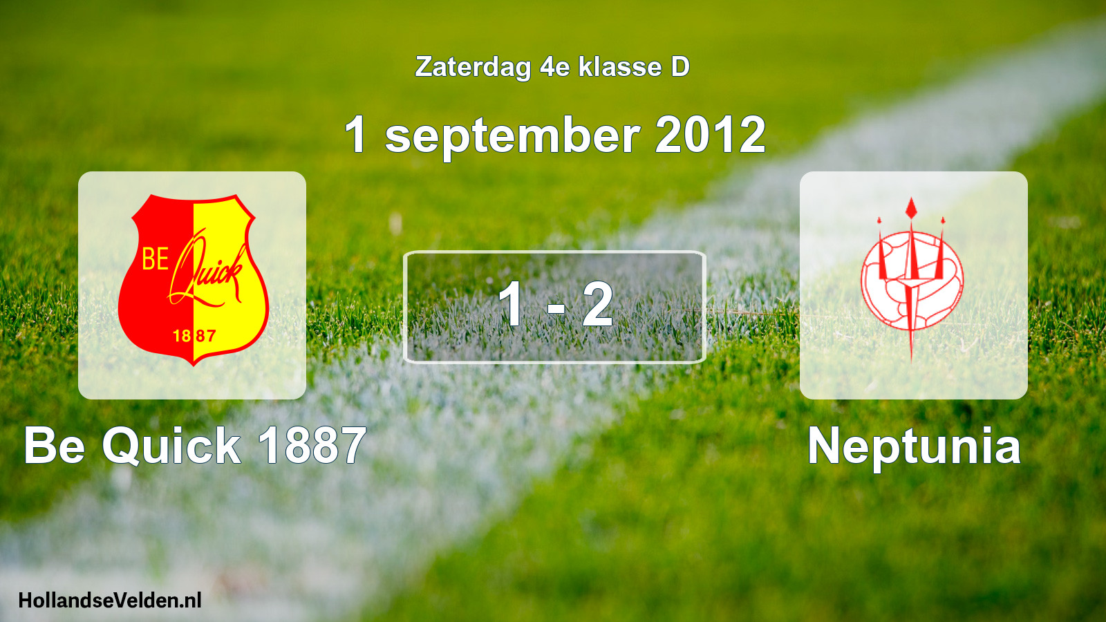 Total number of matches played: Be Quick 1887 - Neptunia 1 - 2 (1 September 2012)