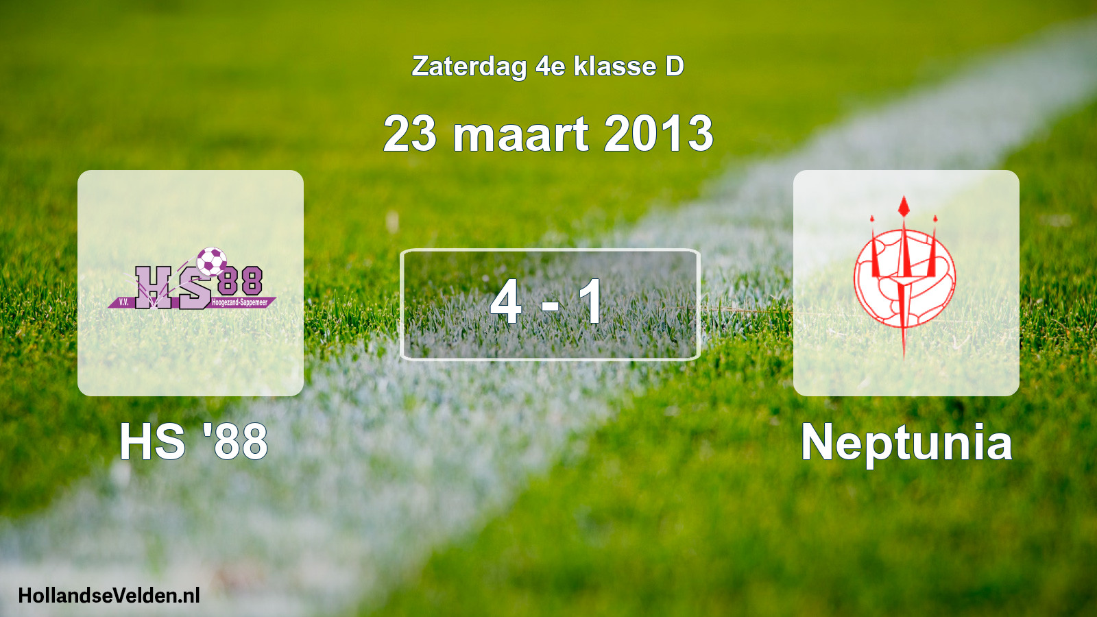 Total number of matches played: HS '88 - Neptunia 4 - 1 (23 March 2013)