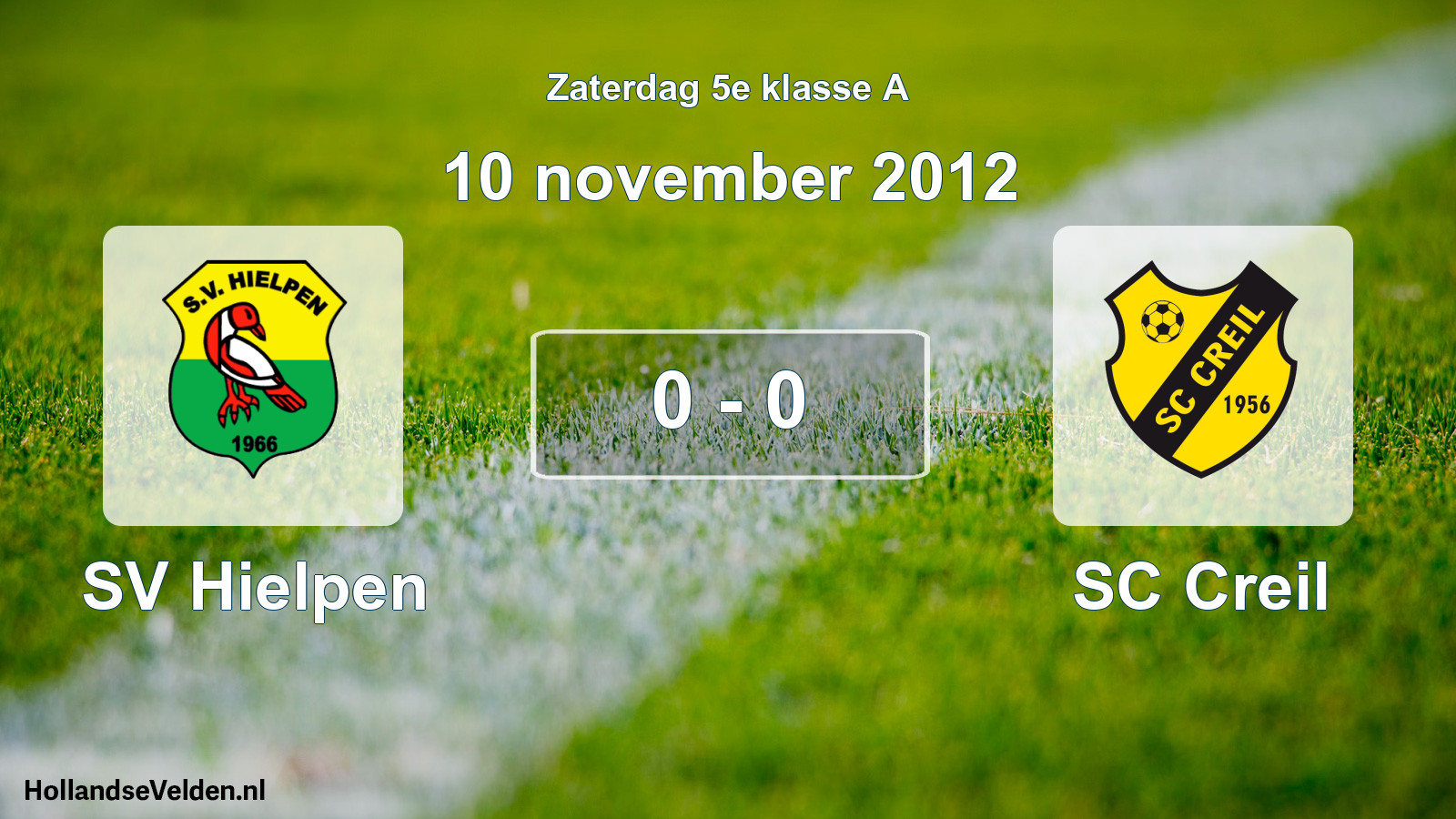 Total number of matches played: SV Hielpen - SC Creil 0 - 0 (10 November 2012)