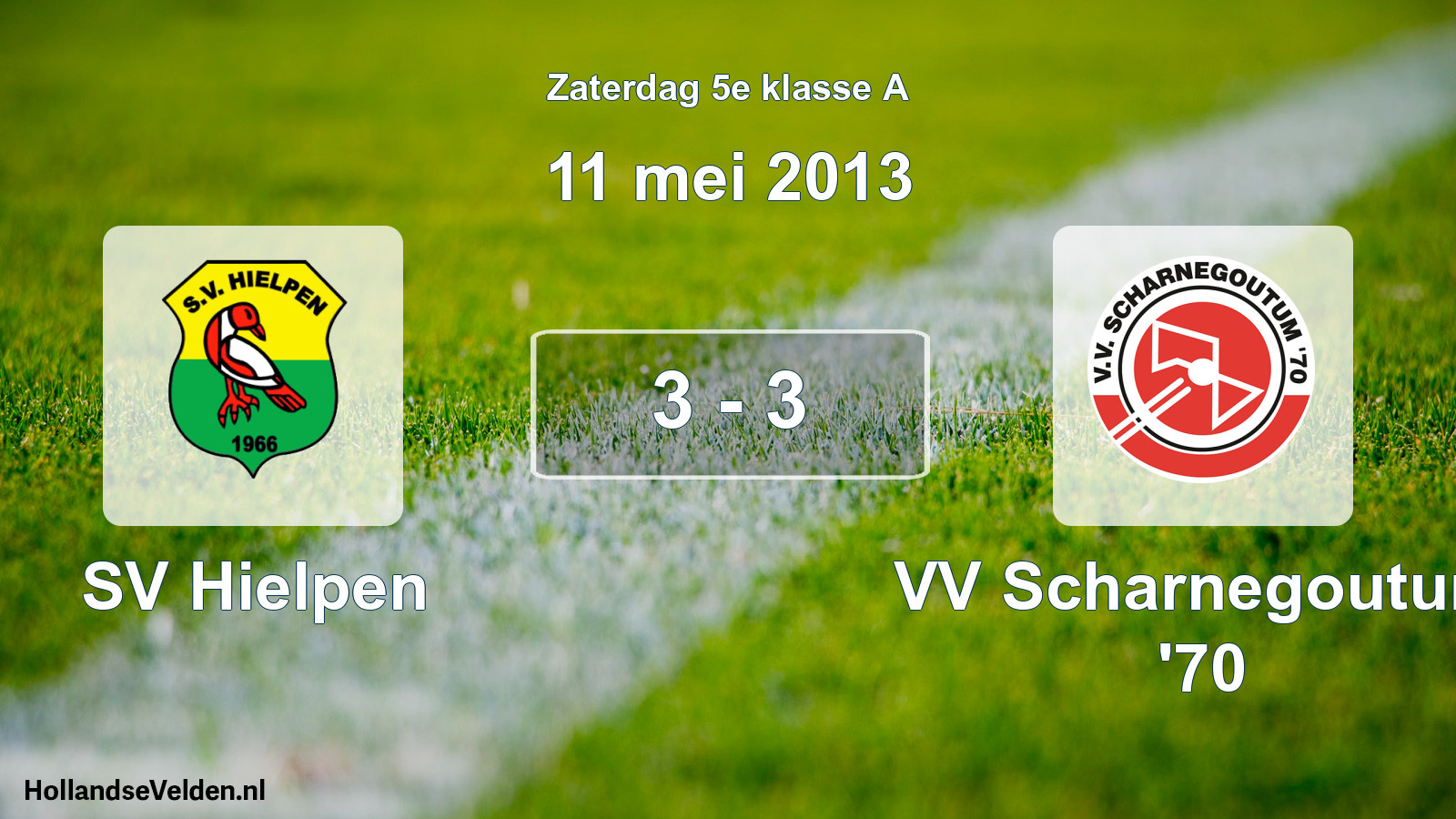 Total number of matches played: SV Hielpen - VV Scharnegoutum '70 3 - 3 (11 May 2013)