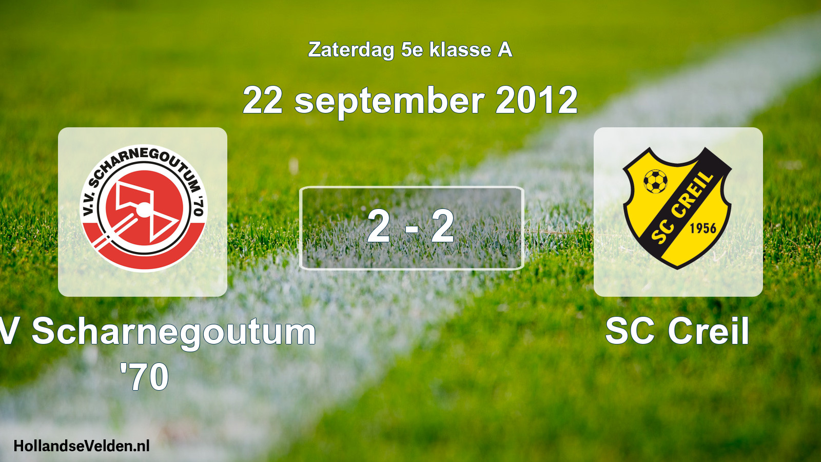 Total number of matches played: VV Scharnegoutum '70 - SC Creil 2 - 2 (22 September 2012)