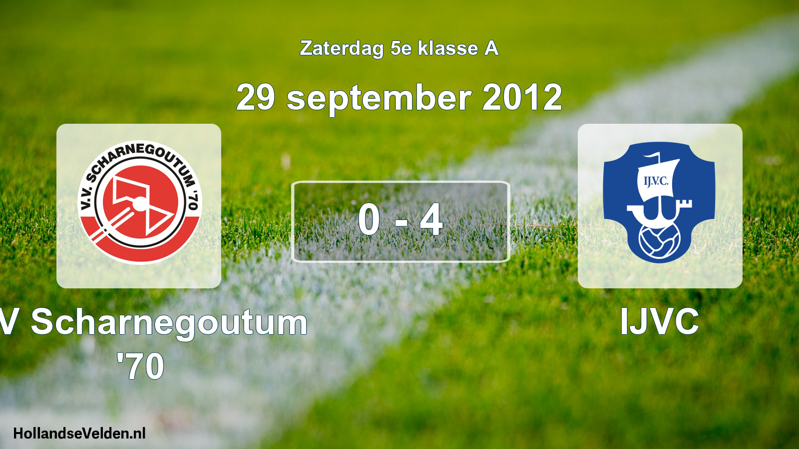 Total number of matches played: VV Scharnegoutum '70 - IJVC 0 - 4 (29 September 2012)