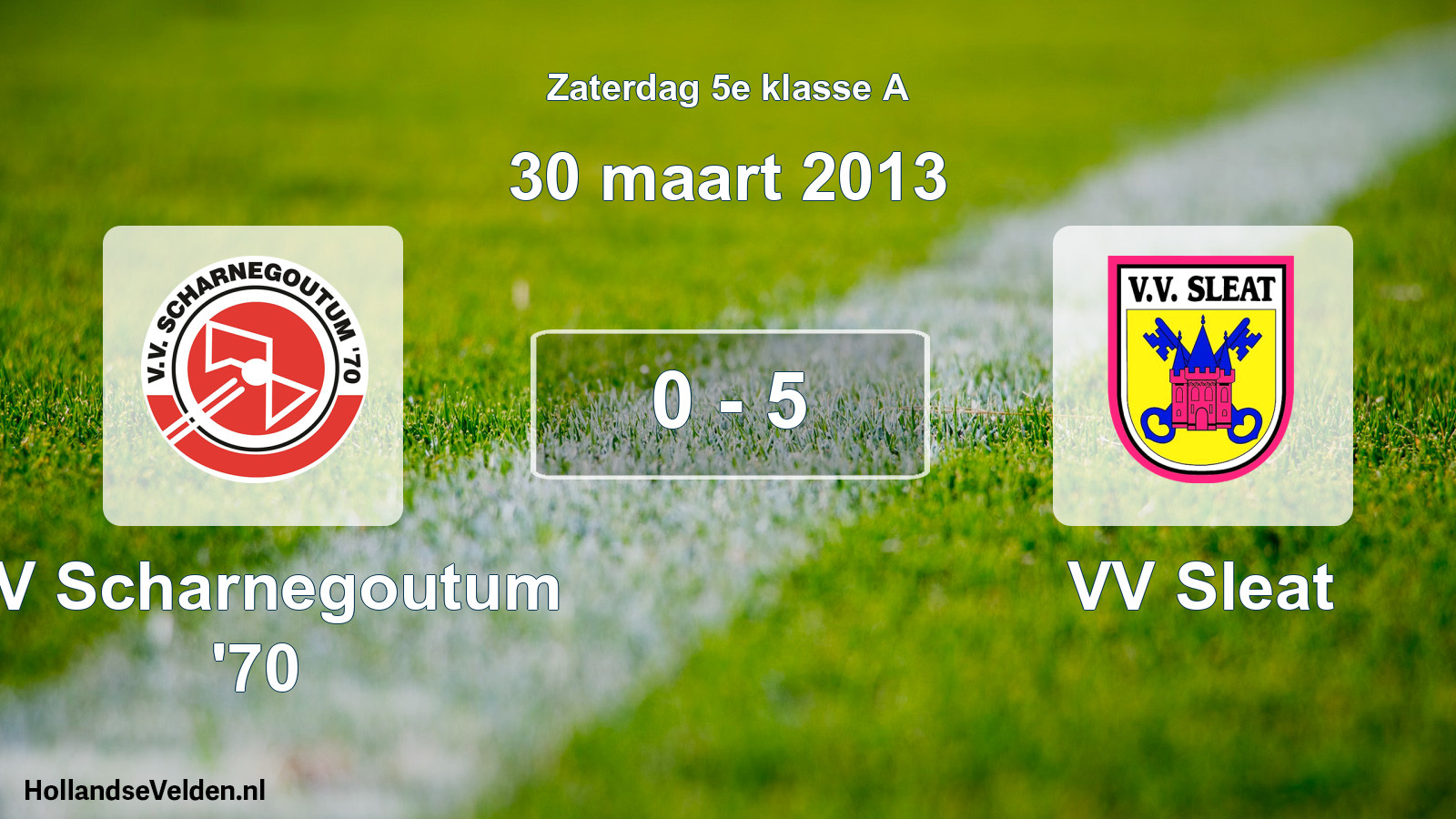 Total number of matches played: VV Scharnegoutum '70 - VV Sleat 0 - 5 (30 March 2013)