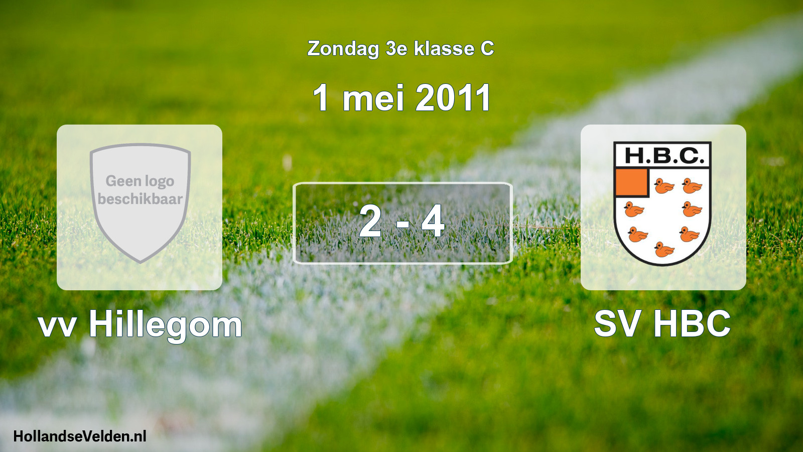 Total number of matches played: vv Hillegom - SV HBC 2 - 4 (1 May 2011)