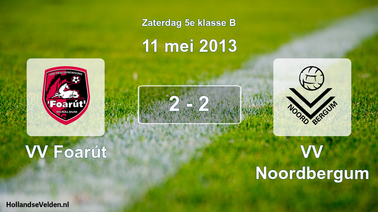 Total number of matches played: VV Foarút - VV Noordbergum 2 - 2 (11 May 2013)