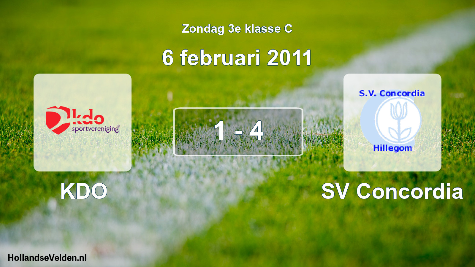 Total number of matches played: KDO - SV Concordia 1 - 4 (6 February 2011)