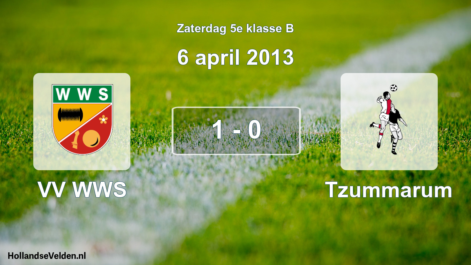 Total number of matches played: VV WWS - Tzummarum 1 - 0 (6 April 2013)