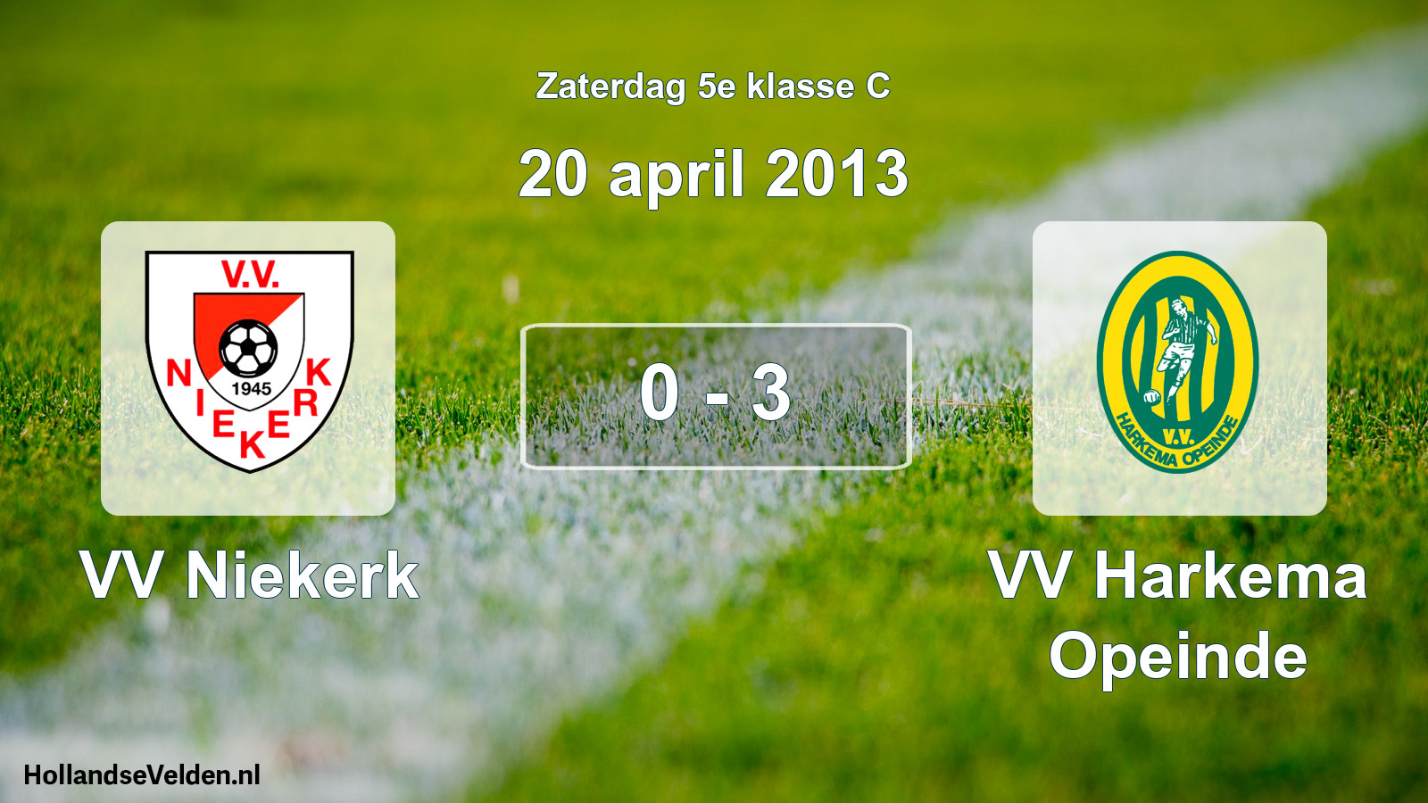 Total number of matches played: VV Niekerk - VV Harkema Opeinde 0 - 3 (20 April 2013)