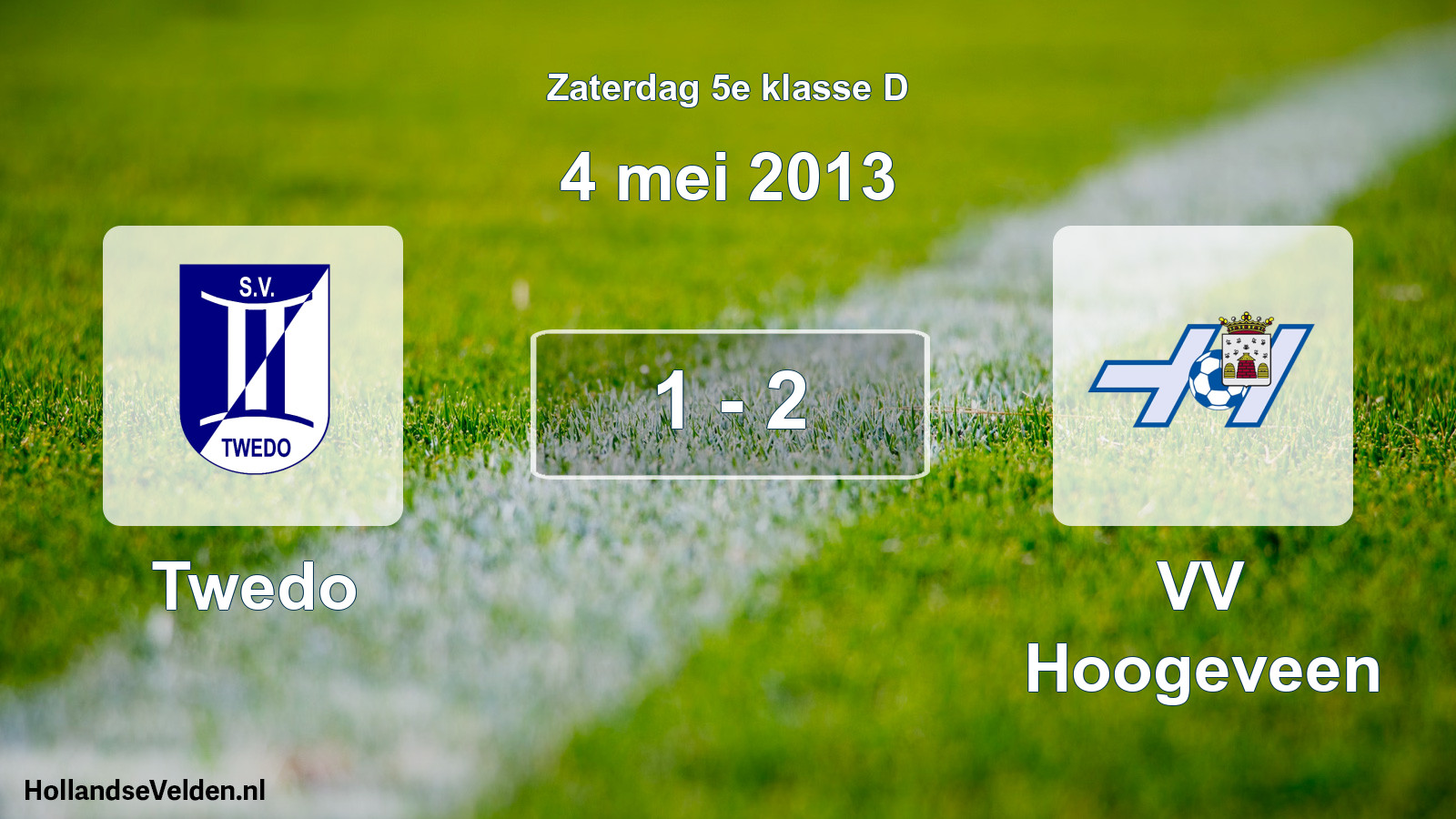 Total number of matches played: Twedo - VV Hoogeveen 1 - 2 (4 May 2013)
