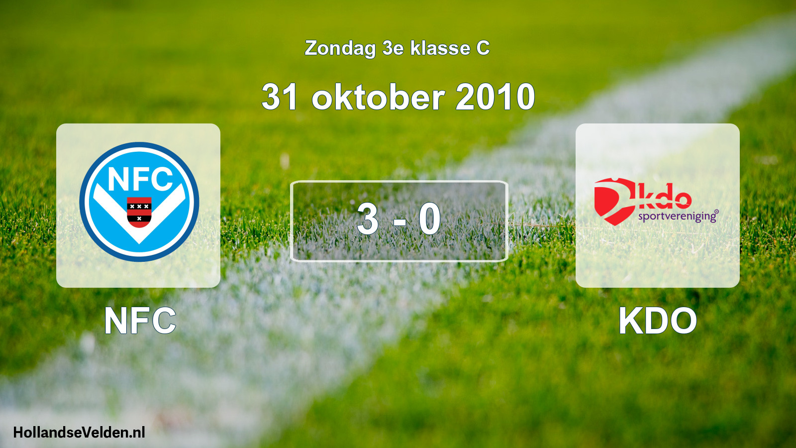 Total number of matches played: NFC - KDO 3 - 0 (31 October 2010)