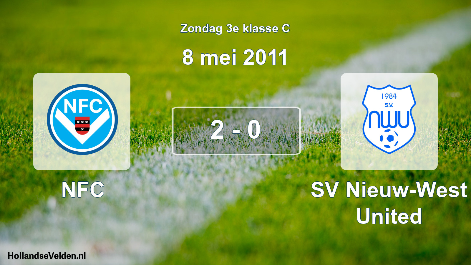 Total number of matches played: NFC - SV Nieuw-West United 2 - 0 (8 May 2011)