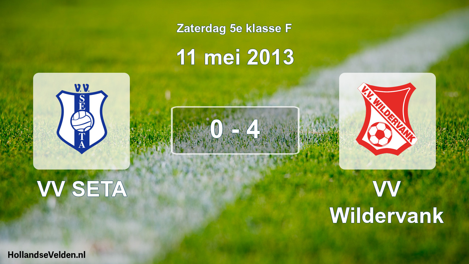 Total number of matches played: VV SETA - VV Wildervank 0 - 4 (11 May 2013)
