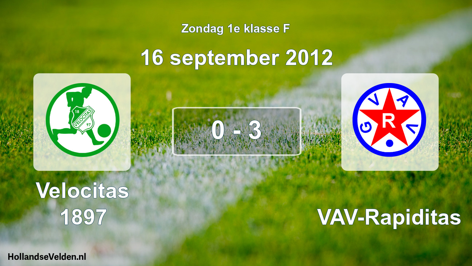 Total number of matches played: Velocitas 1897 - GVAV-Rapiditas 0 - 3 (16 September 2012)