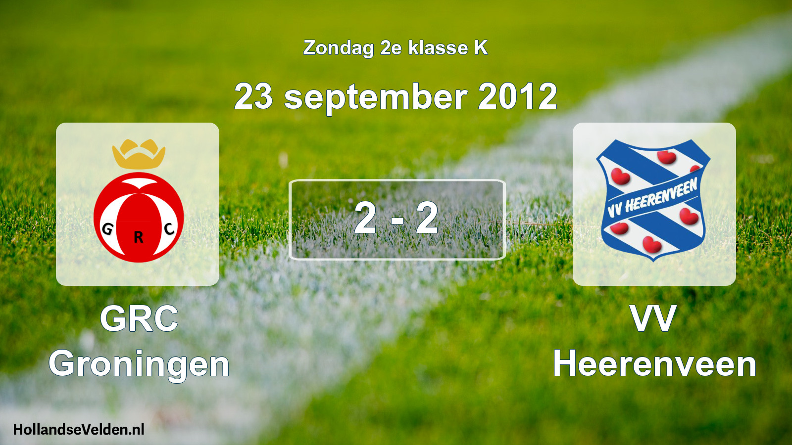 Total number of matches played: GRC Groningen - VV Heerenveen 2 - 2 (23 September 2012)