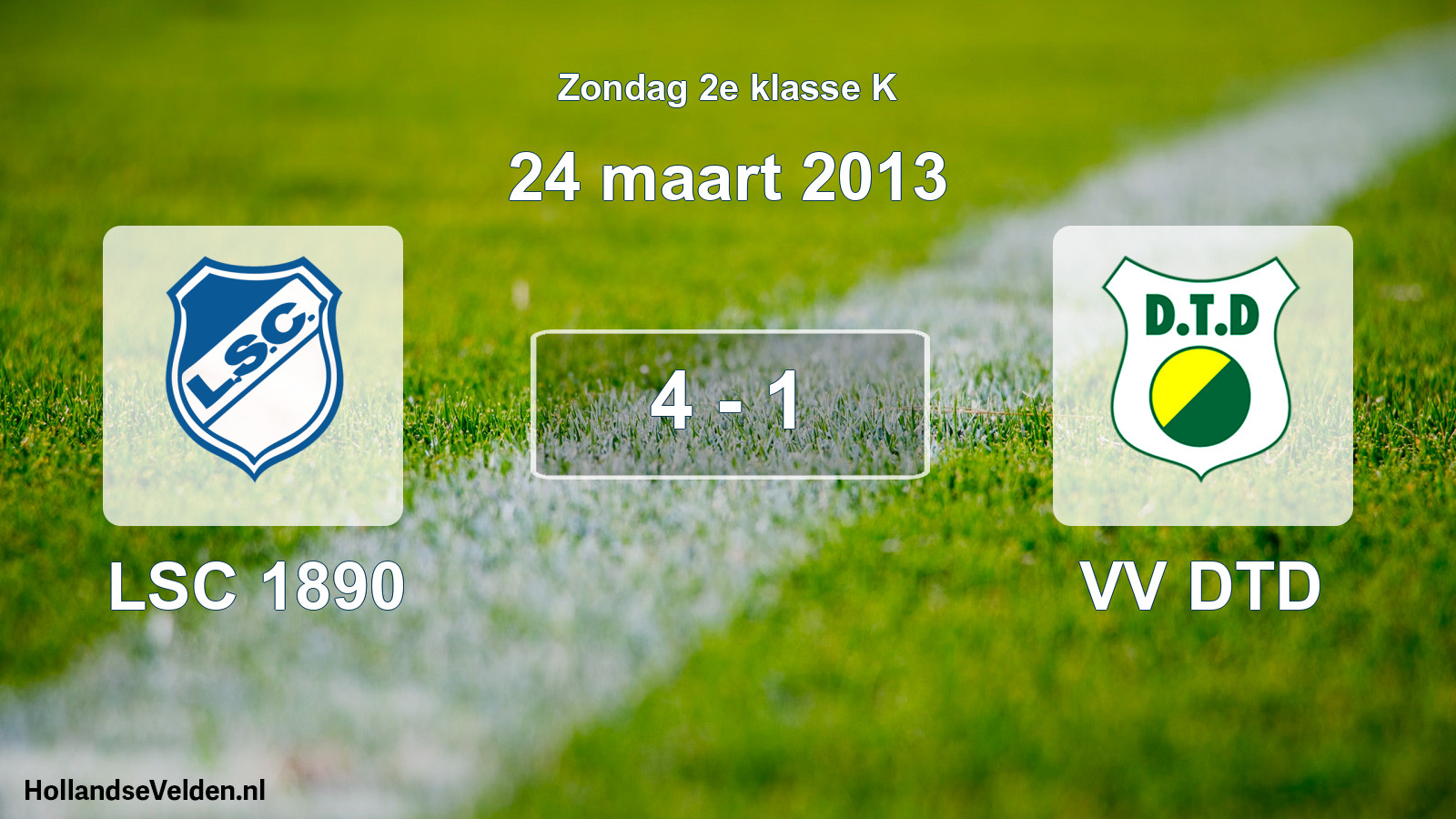 Total number of matches played: LSC 1890 - VV DTD 4 - 1 (24 March 2013)