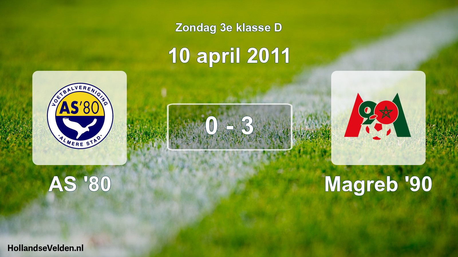 Total number of matches played: AS '80 - Magreb '90 0 - 3 (10 April 2011)